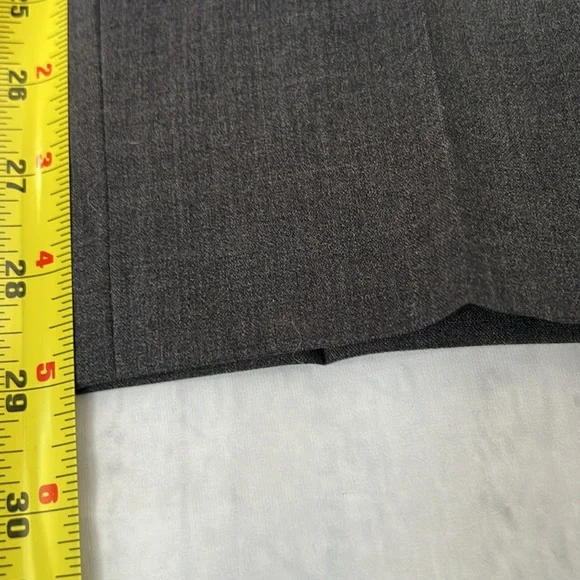 Theory Gray Trousers Flat Front Straight Leg - EST Size: Medium - Picture 4 of 7